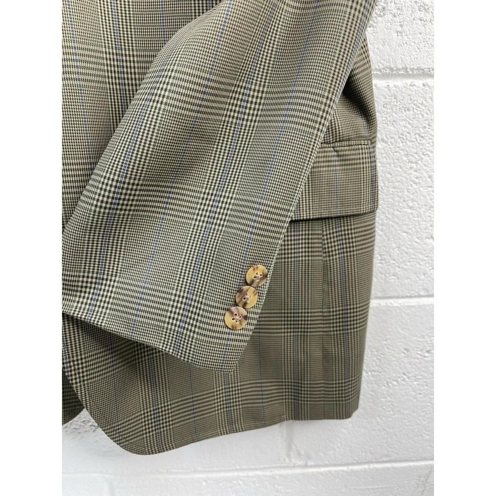 L.L. BEAN Men's Classic‎  Dark Green & Tan Plaid Preppie JACKET BLAZER 40R